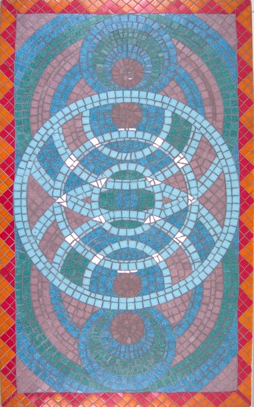 Ripples 05 vitreous mosaic table 45x27