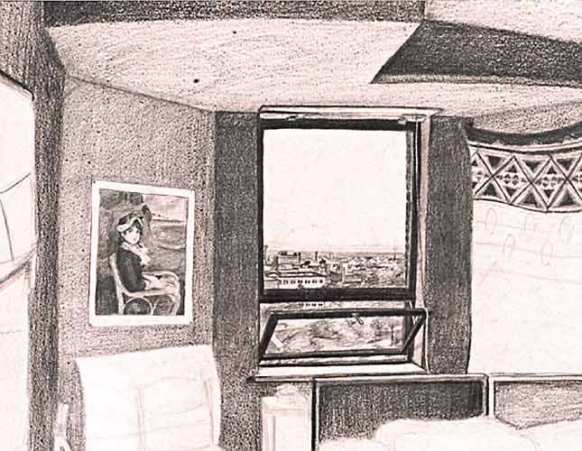 Dormroom View  75 grap 18x24