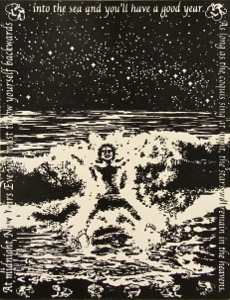 Splash and Song16 linocut 11x 8.5