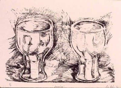 Reflection on Glass78 lithograph18x24