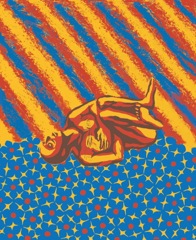 Waiting For Rebirth07 linocut 14.5x12