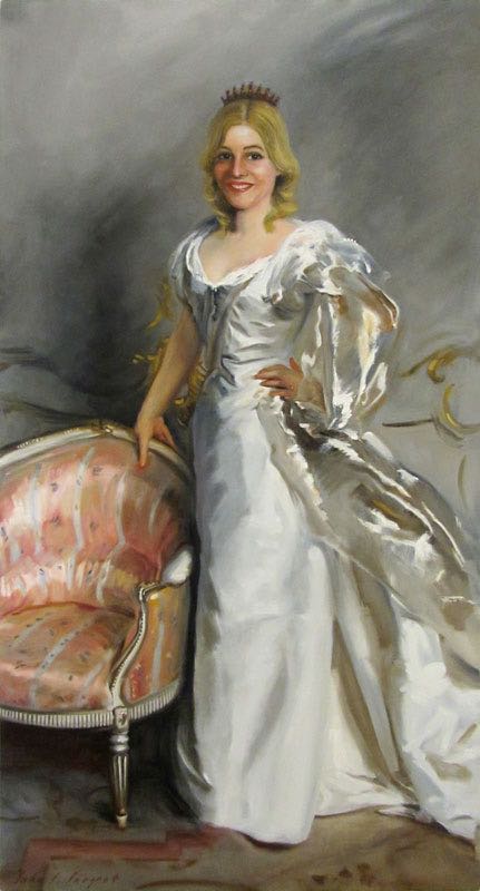 Cassie as Sargent's Mrs Swinton2017 oil on canvas 60x32