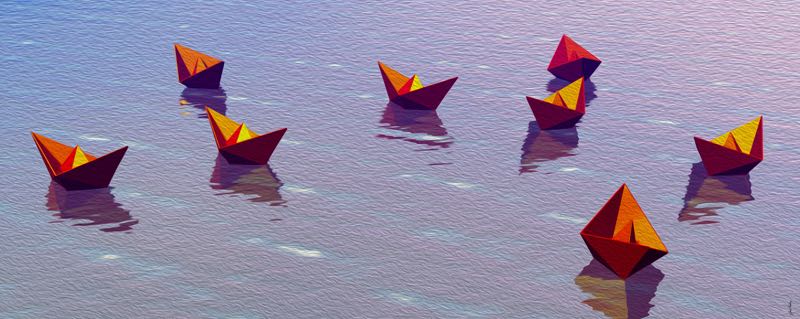 Boatscape-Flock 13 pp 11x26