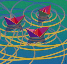 Boatscape triptych-Burgeoning#3, 13 pp 22x23.33
