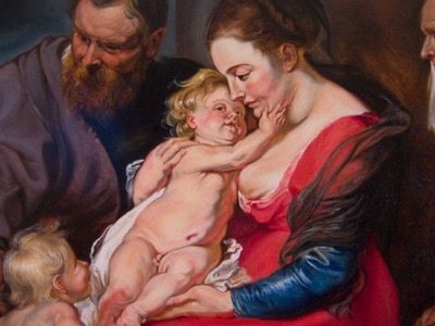 Rubens' Holy Family, detail center08 op 47x36