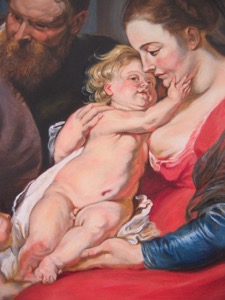 Rubens' Holy Family, detail center08 op 47x36 