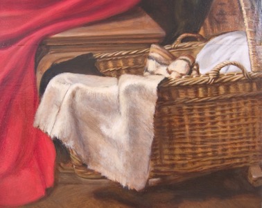 Rubens' Holy Family, detail bottom rightCradle08 op 47x36 