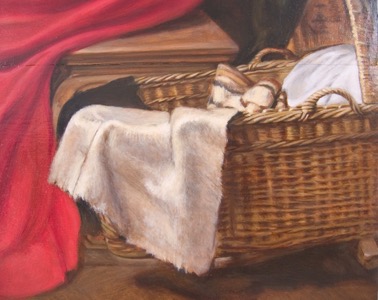 Rubens' Holy Family, detail bottom rightCradle08 op 47x36