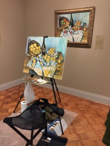 in progress - Cezanne'sBasket of Apples16 oc 26x32 